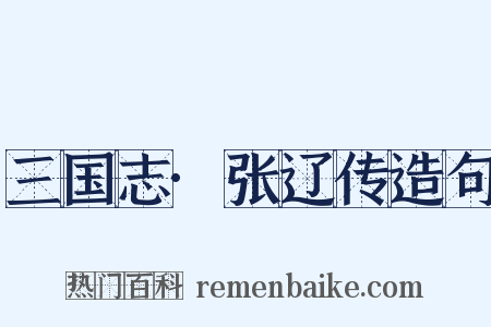 三国志·张辽传造句是什么意思的图片